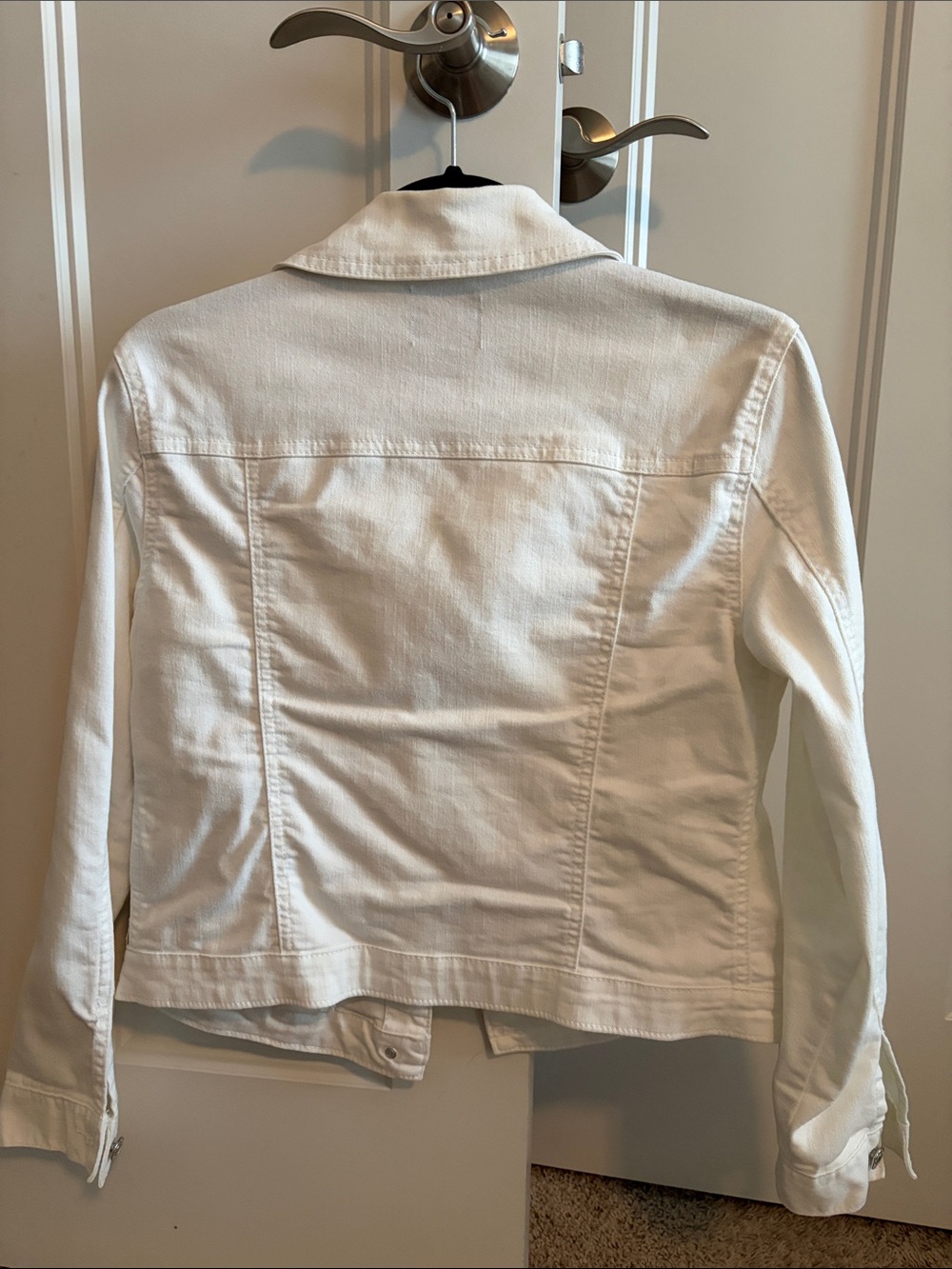 CURVE White Denim Jean Jacket - Women's Classic Button-Front - Picture 2 of 2
